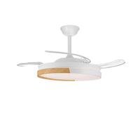 Ventilador LED aspas retráctiles Ecoro Blanco 45W 4400Lm CCT