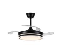 Ventilador LED aspas retráctiles Evo Mini Negro 46W 5520Lm CCT Dim Smart