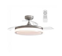 Ventilador led con aspas plegables oroel níquel cct 45w marca wonderlamp