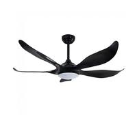 wonderlamp Ventilador de techo 20W LED Integrado 5 palas Mod. FAN color negro 3 tonos de luz. Mando a distancia incluido.
