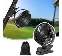 Ventilador magnético de clip de 8 pulgadas para carrito de golf, ventilador portátil de 12000 mAh con 5 velocidades, linterna LED, base magnética, compatible con EZGO Club Car Yamaha, accesorios