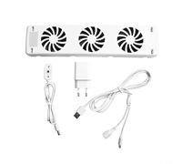 Ventilador magnético para radiador con 3 ventiladores, sensor de temperatura inteligente para radiadores a partir de 120 cm, intercambiador de calor silencioso para ahorro de energía, incluye fuente
