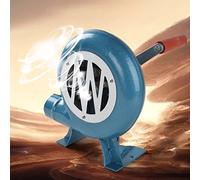 Ventilador manual de manivela para barbacoa, ventilador de accionamiento de hierro, 80 W a 350 W, potencia ajustable, portátil, herramienta al aire libre para asar y acampar, circulación eficiente del