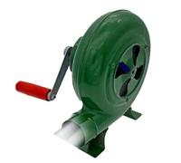 Ventilador manual para barbacoa, soplador de barbacoa y encendedor de carbón con diseño de mano y engranajes de hierro, alimentado por manivela (250 W)