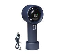 Ventilador manual portátil - Ventilador personal manual de escritorio - Enfriador eléctrico a batería 100 velocidades esenciales para viaje habitación al aire libre