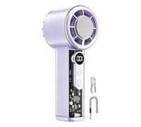 Ventilador Manual Refrescante | 5000mAh Recargable por USB con Cordón 100 Velocidades | Mini ventilador personal portátil | para Hombres, Mujeres y Niños, Viajes, Residencia, Picnic, Campamento, Ofici