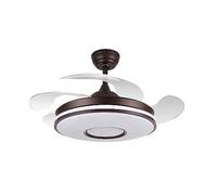 Ventilador marron modelo DANI motor DC y led integrado FABRILAMP