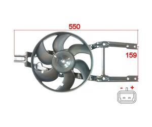 Ventilador Motor CVA352G 47229 8EW 351 044-081 809-1021 FT7107 DER0-9012
