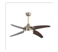 Ventilador motor DC y 2xe27 KLOD cuero FABRILAMP