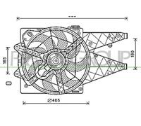 Ventilador Motor para Fiat Doblo Limusina de Gran Capacidad 1.4 Natural Power