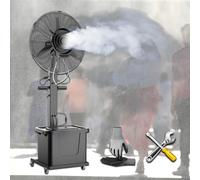 Ventilador Nebulizador 260W Energética Industrial Ventilador Pie, con Agua Grande Oscilante Ventilador De Pie Ventiladores Humidificador Potente 3 Velocidades(Non-liftable,650)