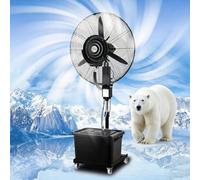 Ventilador Nebulizador de Agua y Pie Potente - Ventilador con Agua y Bruma Fina,Depósito Agua 42L, 3 Modos Inteligentes, Velocidad Ajustable, Oscilación Automática y Temporizador. Humidificador
