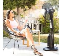 Ventilador Nebulizador De Tierra con Control Remoto Innovagoods Mistinn Negro 90
