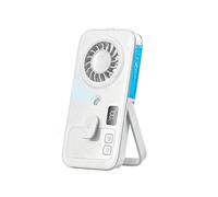 Ventilador Nebulizador Portátil de Mano, Recargable, con 4 Velocidades, Pantalla LED, Pulverizador de Agua para Refrigeración Personal, Color