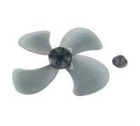 Ventilador negro de 14 pulgadas, 4 aspas, material de polipropileno, pieza de repuesto para mesa de pie y ventiladores montados en la pared, calidad del aire interior (14 pulgadas, negro)