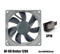 Ventilador NF-R8 Redux-1200/1800/1800PWM de 80 mm x 80 mm x 25 mm, 1200 RPM, bajo nivel de ruido, carcasa de 8 cm(NFR8 REDUX1200_NO RGB)