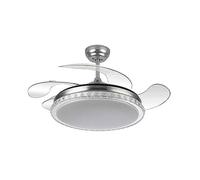 Ventilador niquel modelo BILIKU motor DC, LED 72w FABRILAMP