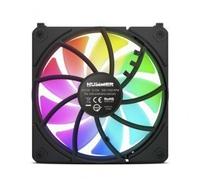 NOX XTREME PRODUCTS HUMMER EASY LINK BLACK - Ventilador 120mm, LED ARGB, PMW ultrasilencioso, 9 aspas, sin cables, 4 pads goma antivibración, velocidad hasta 1500RPM, color negro