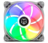 NOX XTREME PRODUCTS HUMMER X140 - Ventilador para caja PC 140 mm, LED ARGB, 7 aspas translúcidas, diseño silencioso, rodamientos hidráulicos, esquinas con soporte de goma, color negro
