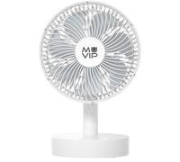 MUVIP Ventilador Portátil Plegable 8" Oscilante con Batería Recargable 3600mAh, 4 Velocidades, USB Tipo C, Compacto y Ajustable - Ideal para Hogar y Oficina