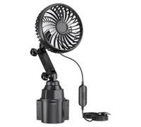 Ventilador Para Automóvil: Portavasos, Ventilador Eléctrico De Un Cabezal, Dispositivo De Enfriamiento Para Automóvil | Para Sedán, Coche, Camión, SUV, RV, Camping, Conducción, Al Aire Libre, Via
