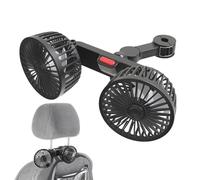 Ventilador para Coche - Enfriador de Aire Portátil de 3 Velocidades,Ventiladores para Asiento Trasero que Soplan Aire Frío - Para Conductor Niño Pasajero Acampada Exterior Automóvil Camioneta