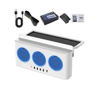 Ventilador para coche, enfriador de aire solar con 3 salidas, ventiladores de ventilación para vehículos, solución continua de aire antivaho para caravanas, autopistas, viajes por carretera, uso