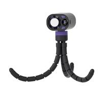 Ventilador para cochecito de bebé con función de refrigeración, ventilador portátil con clip recargable, patas de pulpo flexibles para posicionamiento de 360°, cuchillas ocultas seguras para asiento