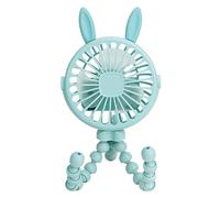 Ventilador para cochecito de bebé, portátil, flexible, trípode con clip y luz LED nocturna, mini ventilador portátil con 3 velocidades para cuna, cinta de correr,