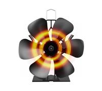 Ventilador para estufa de leña, accionado por calor, 6 aspas, funcionamiento silencioso sin electricidad.