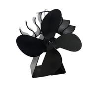 Ventilador para estufa de leña, ventilador de calor no eléctrico de 4 aspas, generación de energía térmica ecológica, ventilador térmico para chimenea de funcionamiento silencioso, para estufas de