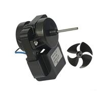 Ventilador para frigorífico con motor de 220 V con aspas | Kit completo, motor más aspas, sin compras adicionales, carcasa negra, cable azul