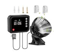 Ventilador para gallinero - 360 ° - Ventiladores de aire programados para casas de mascotas, ventiladores de ventilación para aves de corral, ventilador de circulación de aire, ventilador para baño