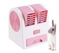 Ventilador para Jaula de Mascotas - Ventilador para Jaulas de y Perros | Aparato Refrescante Bajo Nivel De Ruido Funciona Con Pilas Para Animales Clima Cálido Viajes Dormitorio Camping Autocaravana