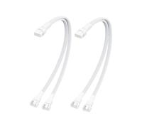 Ventilador para PC 2510 con conector macho de 4pines a conector hembra de 4pines 2510,cable FAN blanco,compatible con función de control de velocidad,30cm,paquete de 2unidades (un dividido en Dno)