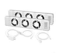 Ventilador para Radiadores, 3.0 5V Ventilador Radiador Calefaccion Turbo Fan Para Radiadores Amplificador Radiador con Ventiladores Mejorados(Duo set)