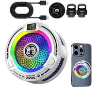 Ventilador Para Teléfono - Enfriador Magnético 30W para Smartphone | Enfriamiento Portátil de Velocidad Ajustable para Smartphones en Verano Juegos Streaming Exterior Vlog