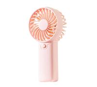 Ventilador pequeño de mano, funciona con pilas, compacto, de viaje, pequeño ventilador recargable con volumen de aire de 3 niveles, perfecto para interruptores de oficina y eventos al aire libre