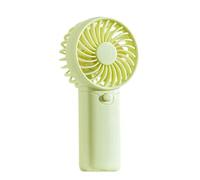 Ventilador pequeño de mano, funciona con pilas, compacto, de viaje, pequeño ventilador recargable con volumen de aire de 3 niveles, perfecto para interruptores de oficina y eventos al aire libre