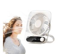 Ventilador pequeño para escritorio, ventilador de mesa pequeño plegable, enfriador de aire recargable con 199 velocidades, montaje en pared, luz nocturna, accesorios geniales para el hogar, viajes