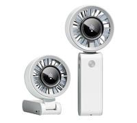 Ventilador pequeño | Ventilador personal de mano - Ventilador de aire recargable con 3 velocidades para habitación al aire libre, cocina, dormitorio, cubículo, camping, mesa de escritorio