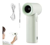 Ventilador personal | Ventilador de mano recargable personal de 3000 mAh, acondicionador ligero de 5 velocidades con cordón para coche, camping, dormitorio, viajes, playa al aire libre