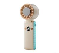Ventilador plegable portátil con 120 opciones de velocidad, pantalla LED de alimentación y funcionamiento ultra silencioso para entornos tranquilos (beige)