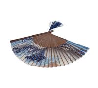 Ventilador plegable portátil - ventilador de columna japonés vintage y portátil, ideal para mantener sofocos, decoraciones, bailes, espectáculos teatrales, bodas, fiestas en la iglesia