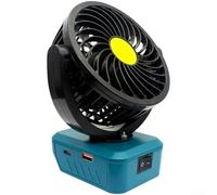 Ventilador Plegable USB C Recargable para compacto Silencioso | Giro 360 grados, compatible baterías 18V, flujo aire , para compacto, uso versátil