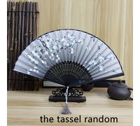 Ventilador plegable vintage, diseño con de flor de melocotón y , ventilador de único e , duradero, adecuado para fiestas, decoración de , regalo (color del colgante de aleatorio)