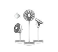 Cecotec Ventilador de Batería EnergySilence 2600 Sunflower Portable. 3 en 1, 22 W, Motor BLDC, Diámetro 13”, Batería de 2600 mAh, Pantalla LED, Control Remoto, Control Táctil y Oscilación