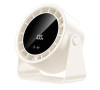 Ventilador portátil, 3600 mAh pequeño ventilador de escritorio recargable USB con 100 velocidades, ajuste a 105°, pantalla LED, ultrapotente, ventiladores de escritorio silenciosos para dormitorio