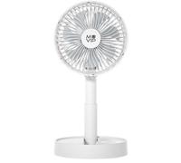 MUVIP Ventilador Portátil Plegable 6" con Batería Recargable, 4 Velocidades, Altura Regulable, Ángulo Ajustable, Potencia 5W, Tiempo de Uso 2.5-12 Horas, Cable de Carga Tipo C Incluido