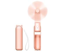 Ventilador portátil, cargador USB, mini plegable, ventilador de bolsillo con batería, batería 14-21h, bolsillo, escritorio, ventilador de escritorio personal plegable con batería externa para viaje,